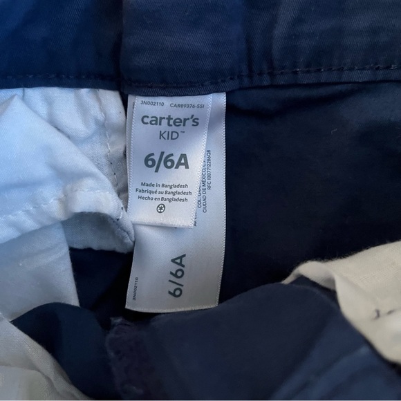 [3 for $15] CARTER'S Navy Blue Flat Front Uniform Shorts (SIze 6) - Picture 3 of 4